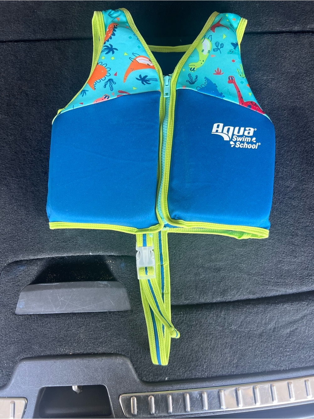 Kids' Aqua Swim School Blue & Teal Dino Swim Vest up to 50lbs #C-2